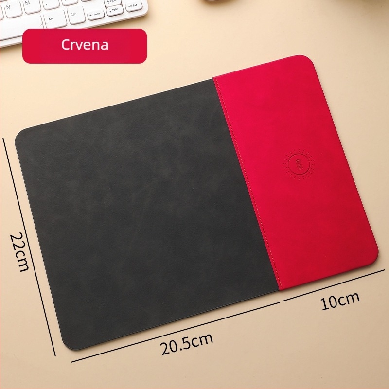 Podložnica za miš s bežičnim punjenjem, PU materijal, jednostrani, prilagodba dostupna