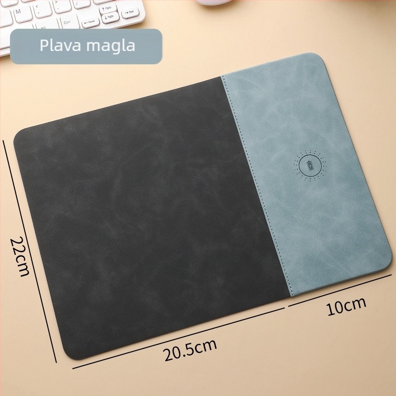 Podložnica za miš s bežičnim punjenjem, PU materijal, jednostrani, prilagodba dostupna