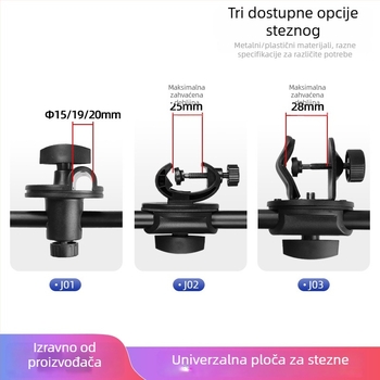 Fotografski stalak za stolnu i podnu fotografiju – plastično-metalna konstrukcija, nosivost 6–10 kg, kompatibilan s podnim i stolnim stalcima