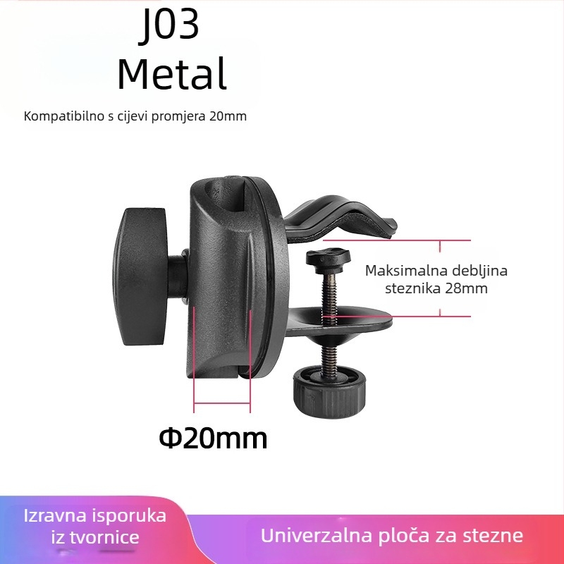 Fotografski stalak za stolnu i podnu fotografiju – plastično-metalna konstrukcija, nosivost 6–10 kg, kompatibilan s podnim i stolnim stalcima
