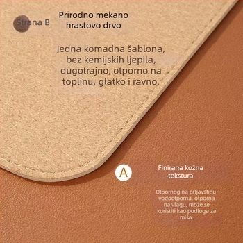 Kožna dvostruka podloga za stol, protuklizna, šivanje, mogućnost logotipa (Model 102)