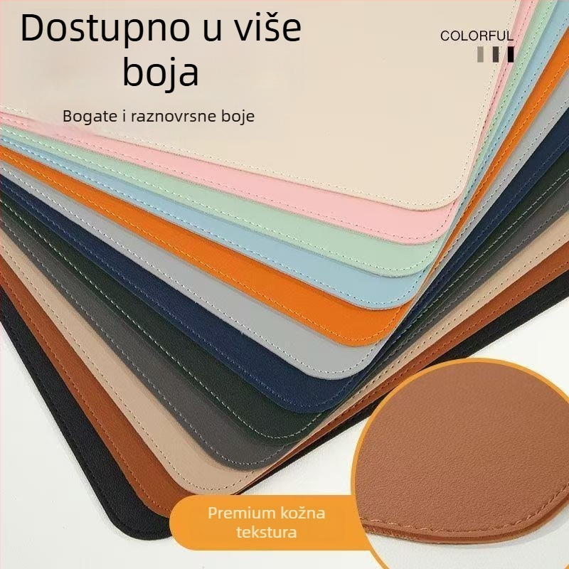 Kožna dvostruka podloga za stol, protuklizna, šivanje, mogućnost logotipa (Model 102)