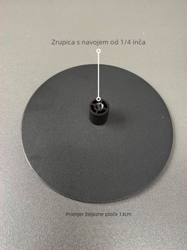 Stolni nosač kamere s metalnom disk bazom i produžnim štapom