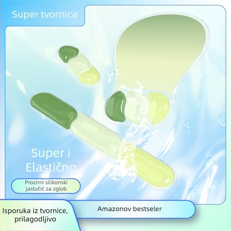 Podložnica za miš s podrškom za zglob, Water drop wristband model, gumeni podložak, tisk toplinskim prijenosom