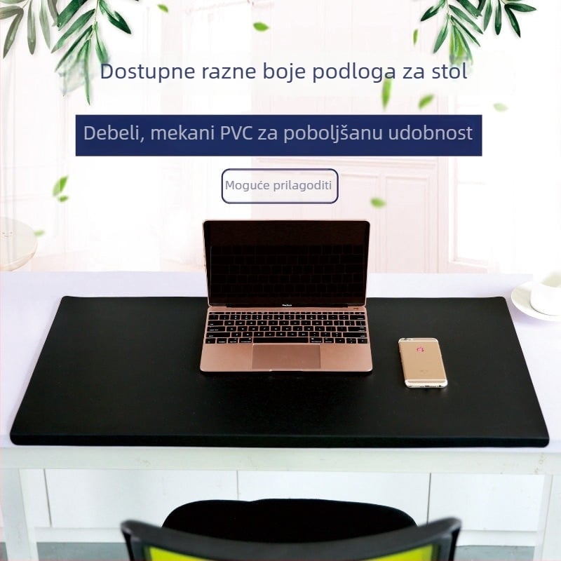 Kožna podloga za uredski stol, velikih dimenzija, protuklizna, podloga za tipkovnicu