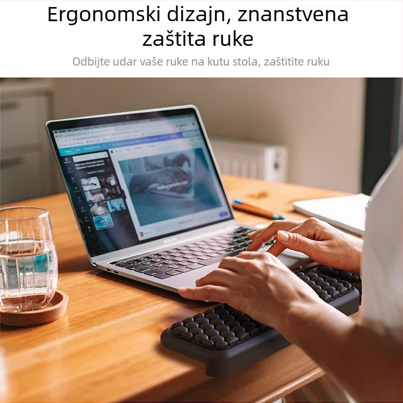 L-oblike podloge za zglob i lakat od memorijske pjene – dvostruka namjena stolna podloga, jastučić za ruku, mogućnost otiska logotipa