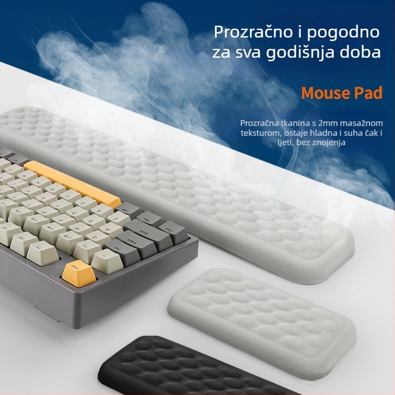 Mala platnena podloga za zglob za tipkovnicu, termotransfer dizajn, otisnut logotip, OEM/prilagođeno