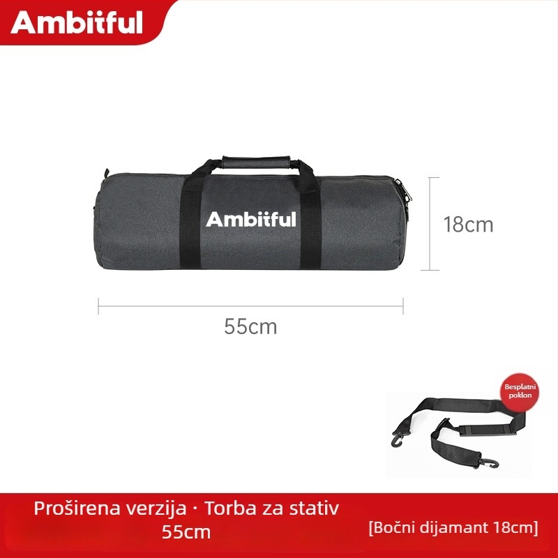 Torba za stativ i nosač lampe, poboljšan dizajn, debeli i širi, velika kapaciteta, Oxford platno