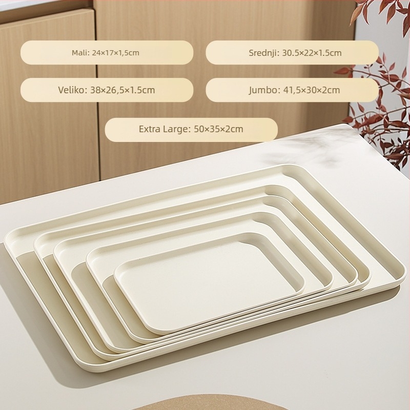 Plastični pravokutni pladanj, japanski stil, glazirana površina, opće korištenje, mikrovalna pećnica nije pogodna.