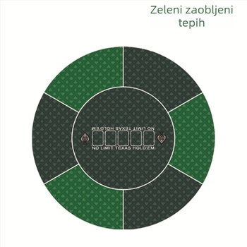 Texas poker stolna podloga – prirodni kaučuk, jednostrana, otisak logotipa, OEM prilagodba