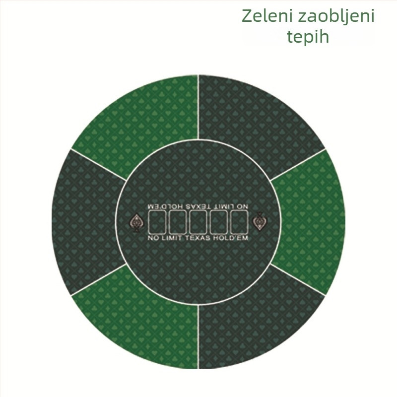Texas poker stolna podloga – prirodni kaučuk, jednostrana, otisak logotipa, OEM prilagodba