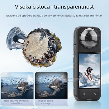 Zaštitni pokrov objektiva Insta360 X5X4X3X2 – Materijal PC/Staklo, Otporno na ogrebotine, Zaštitni poklopac za panoramsku akcijsku kameru