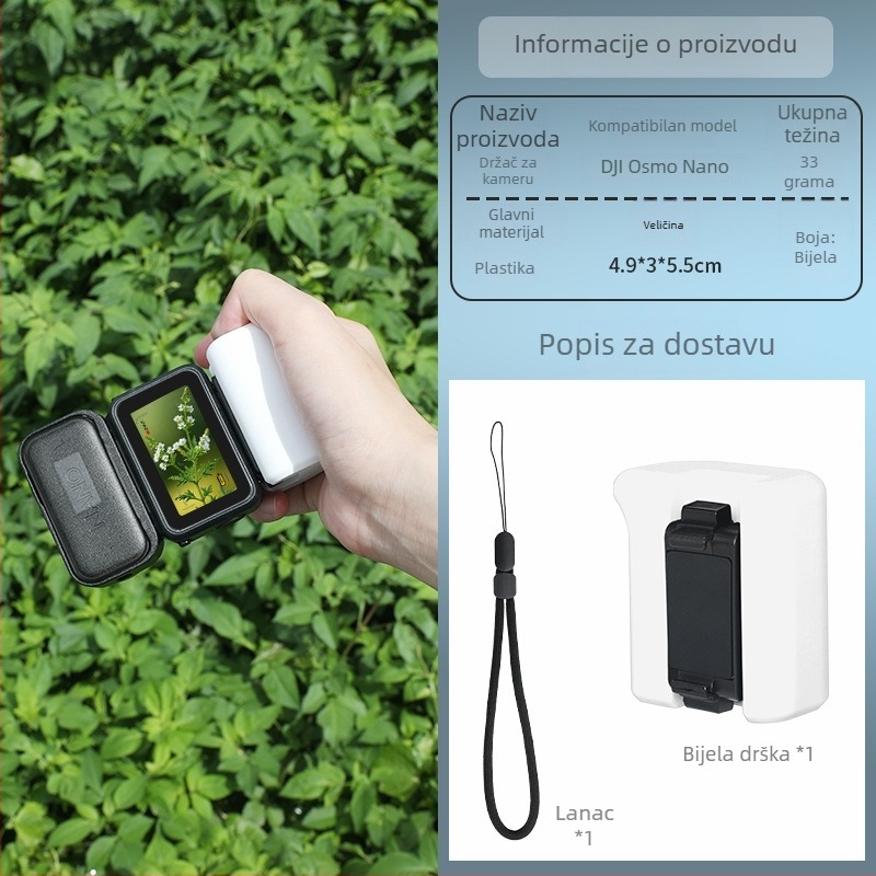Magnetski brzi otpuštajući nosač s držalom za DJI Nano akcijsku kameru (Brend: Dji nano; Model: Dji nano; Primjenjivi modeli: Dji nano; Materijal: Plastika)