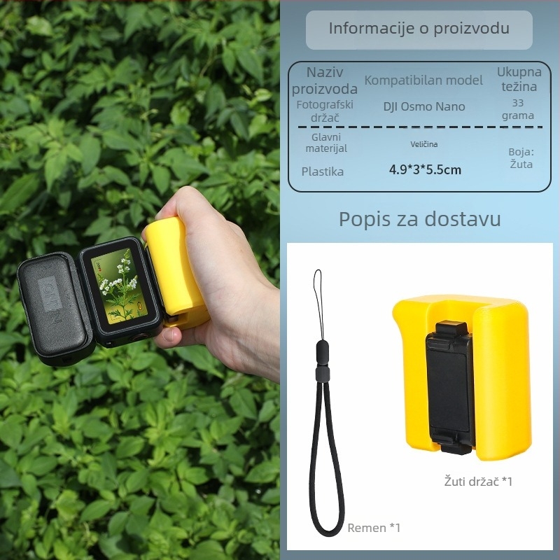 Magnetski brzi otpuštajući nosač s držalom za DJI Nano akcijsku kameru (Brend: Dji nano; Model: Dji nano; Primjenjivi modeli: Dji nano; Materijal: Plastika)