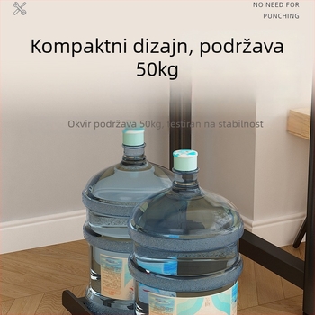 Metalni stalak za kućno računalo, šest etaža, zidna polica, etnički stil