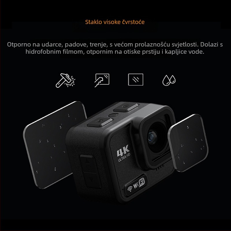 4K WiFi vodootporna akcijska kamera sa Sony IMX386 senzorom, 2,1 inčni IPS LCD, vodootpornost do 21 m, trajanje baterije 1,5–2 h
