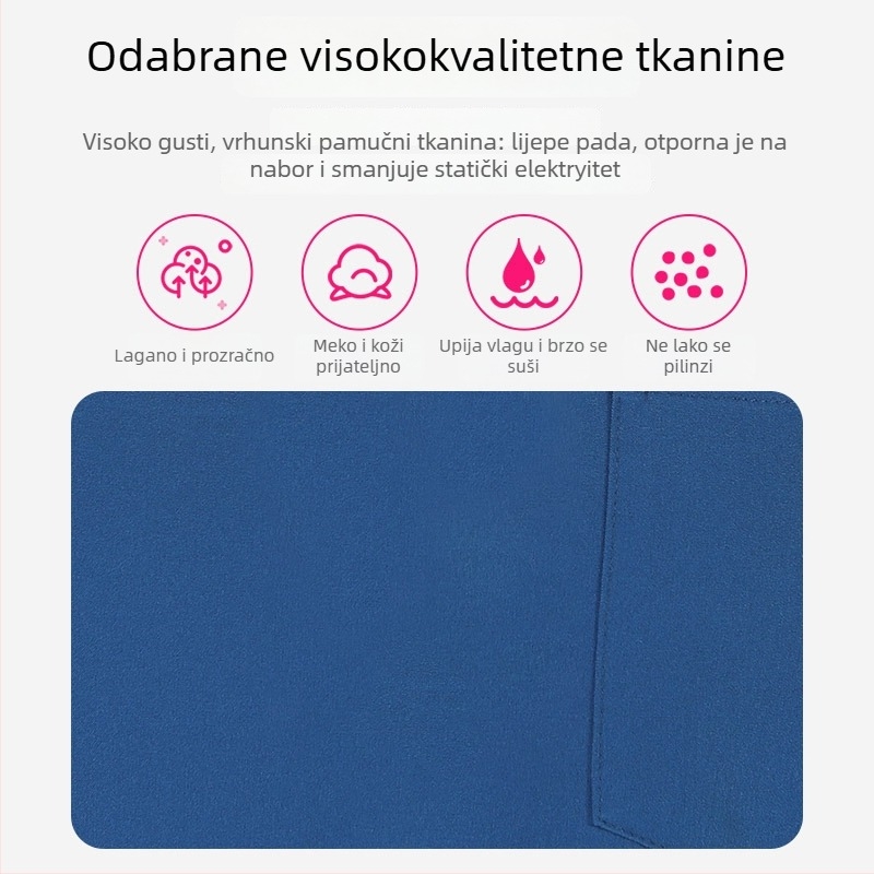 Unisex medicinski scrubs set – brzo sušenje, anti-statički, kratki rukavi s V-izrezom, top i hlače, poliester-spandeks smjesa (≥95% poliester), odvodi vlagu