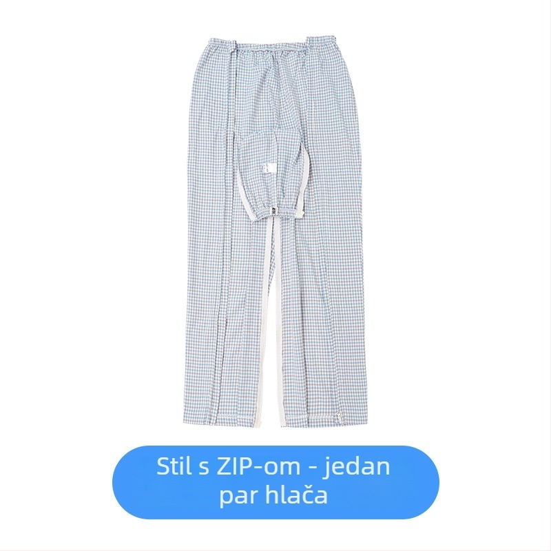 Jingruikang Medicinska njega odjeća, unisex, 95% pamuk, raglan dugi rukavi, okrugli ovratnik, dugačka duljina 80–100 cm, proljeće/jesen