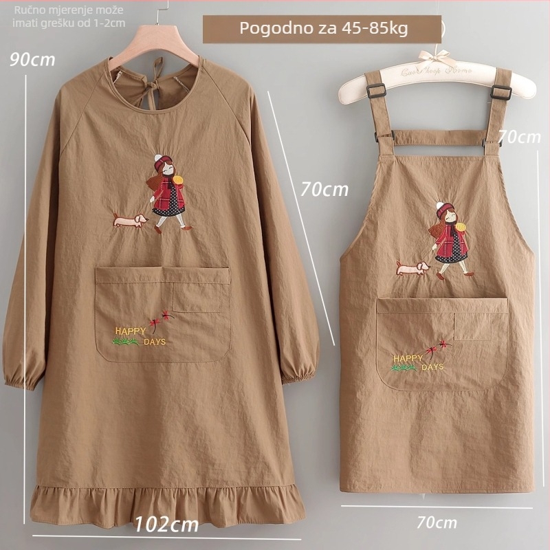Pregača s rukavima, Taslan materijal, otporan na mrlje, moderan stil, karikatura uzorak