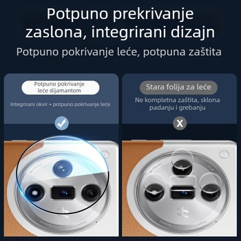 HD kaljeno staklo zaštitna folija za objektiv kamere Oppo Find X8 Pro, Find X8s i Find X7