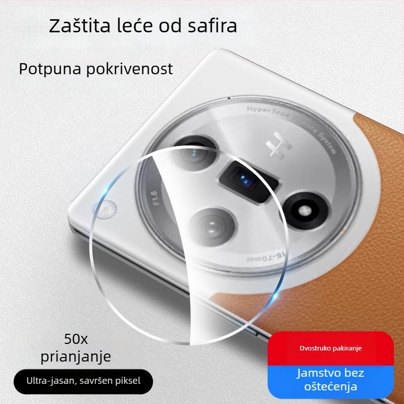 HD kaljeno staklo zaštitna folija za objektiv kamere Oppo Find X8 Pro, Find X8s i Find X7