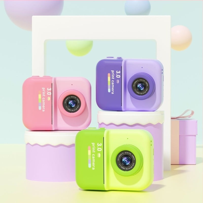 D8s Dječja Polaroid kamera za ispis s prednjom i stražnjom dvostrukom kamerom, 2,0-inčni LCD, TF kartica za pohranu, termički pisač