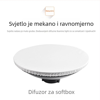 Radome s mrežom sa šesterokutnim uzorkom za studijsko osvjetljenje, aluminijska legura