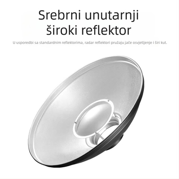 Radome s mrežom sa šesterokutnim uzorkom za studijsko osvjetljenje, aluminijska legura