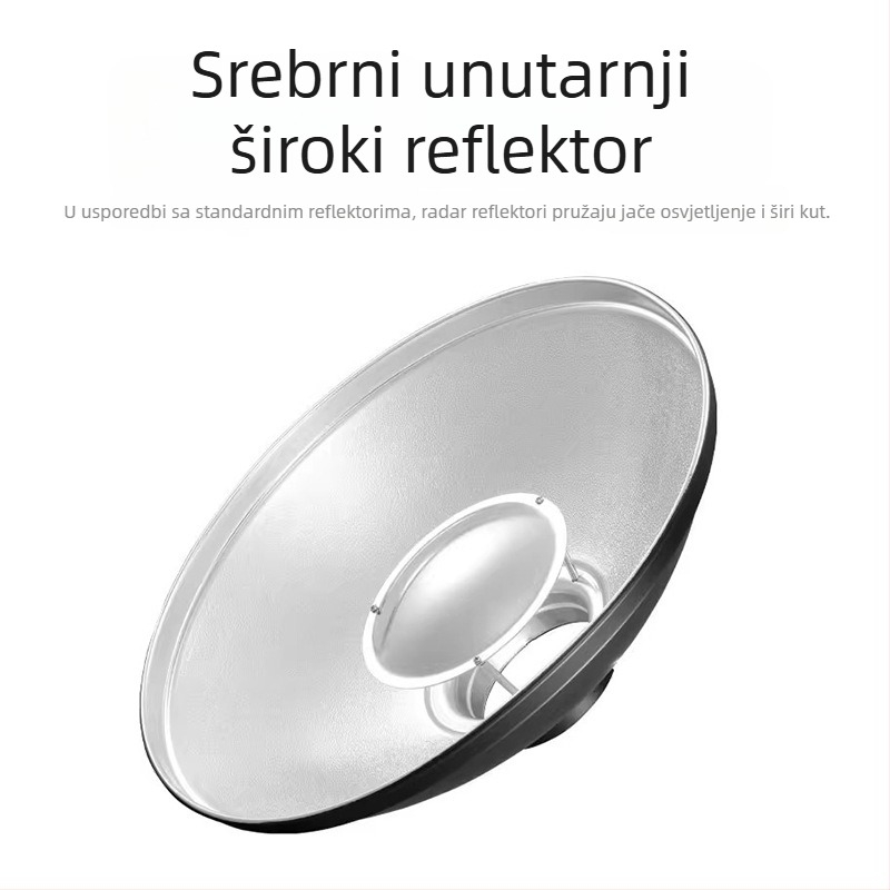 Radome s mrežom sa šesterokutnim uzorkom za studijsko osvjetljenje, aluminijska legura