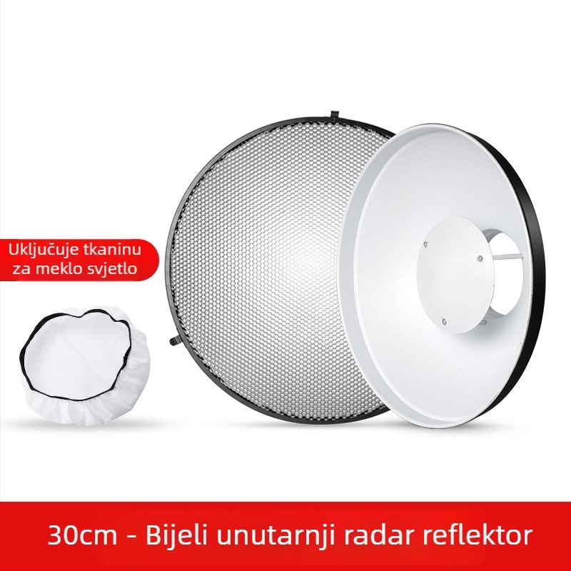 Radome s mrežom sa šesterokutnim uzorkom za studijsko osvjetljenje, aluminijska legura