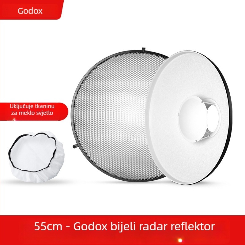 Radome s mrežom sa šesterokutnim uzorkom za studijsko osvjetljenje, aluminijska legura