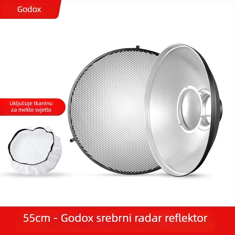 Radome s mrežom sa šesterokutnim uzorkom za studijsko osvjetljenje, aluminijska legura