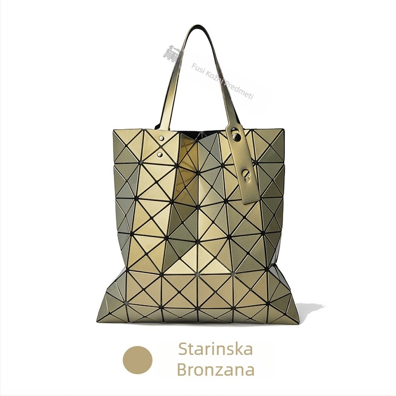 Tote torba s geometrijskim romb quiltom, PVC, urbani jednostavan stil, horizontalni kvadratni oblik, unutarnji džepovi sa zipom, džep za mobitel i identifikacijsku karticu, dvostruke ručke