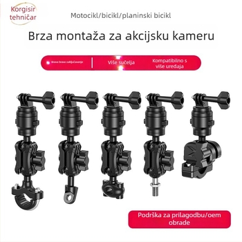Držač za mobitel za motocikl s kuglastom glavom 25 mm – LL8-1, aluminijska legura + najlon, brzo oslobađanje jednim klikom