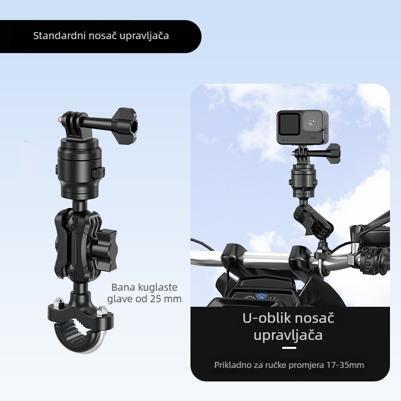 Držač za mobitel za motocikl s kuglastom glavom 25 mm – LL8-1, aluminijska legura + najlon, brzo oslobađanje jednim klikom