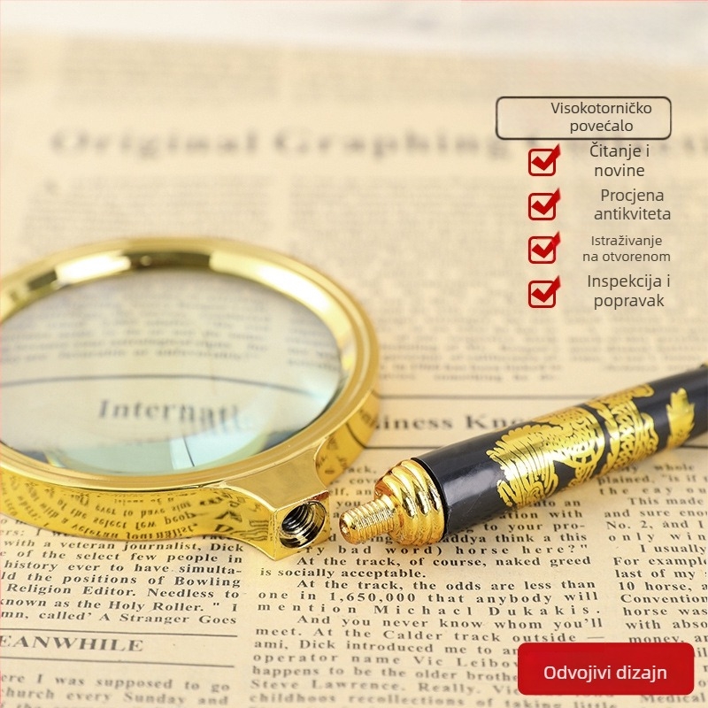 100x povećalo, Ultra HD, višenamjenska lupa za starije osobe, za čitanje na pametnom telefonu i knjigama