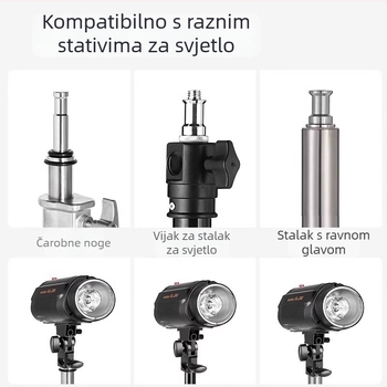 Baza za fotografsku bljeskalicu, 200W, navojni nosač, kompatibilna SK400II i SL60