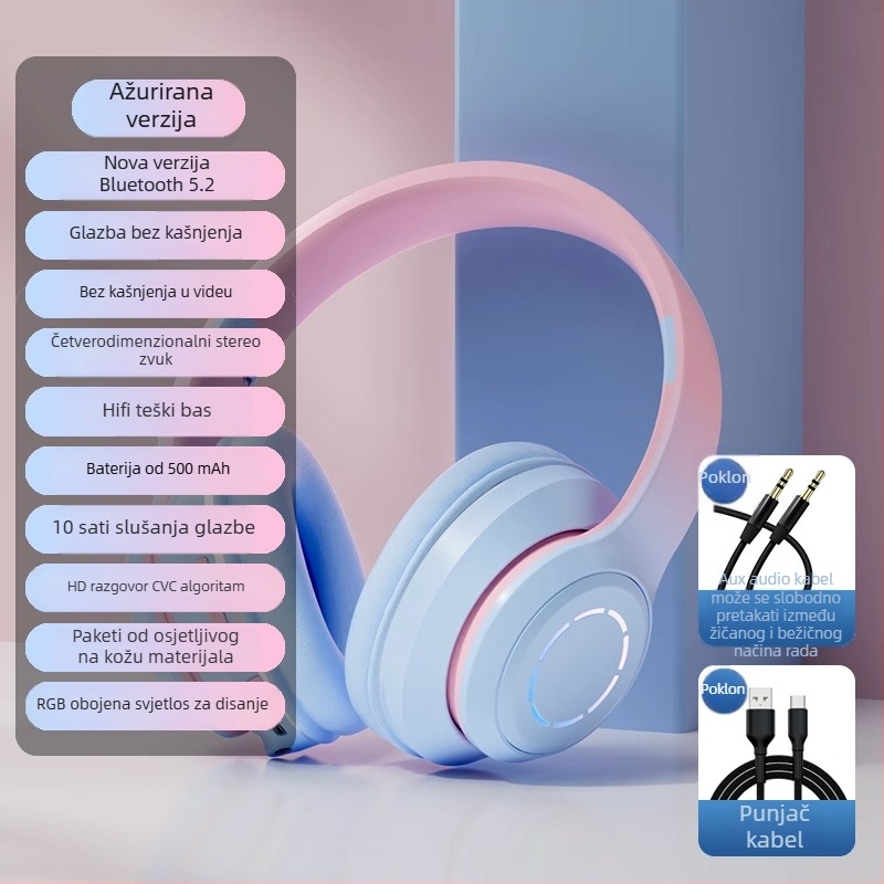 Nothing bežične slušalice za glavu s glasovnom upravom, Bluetooth 5.2 bez kašnjenja, sportski stil, trajanje baterije do 4 sata