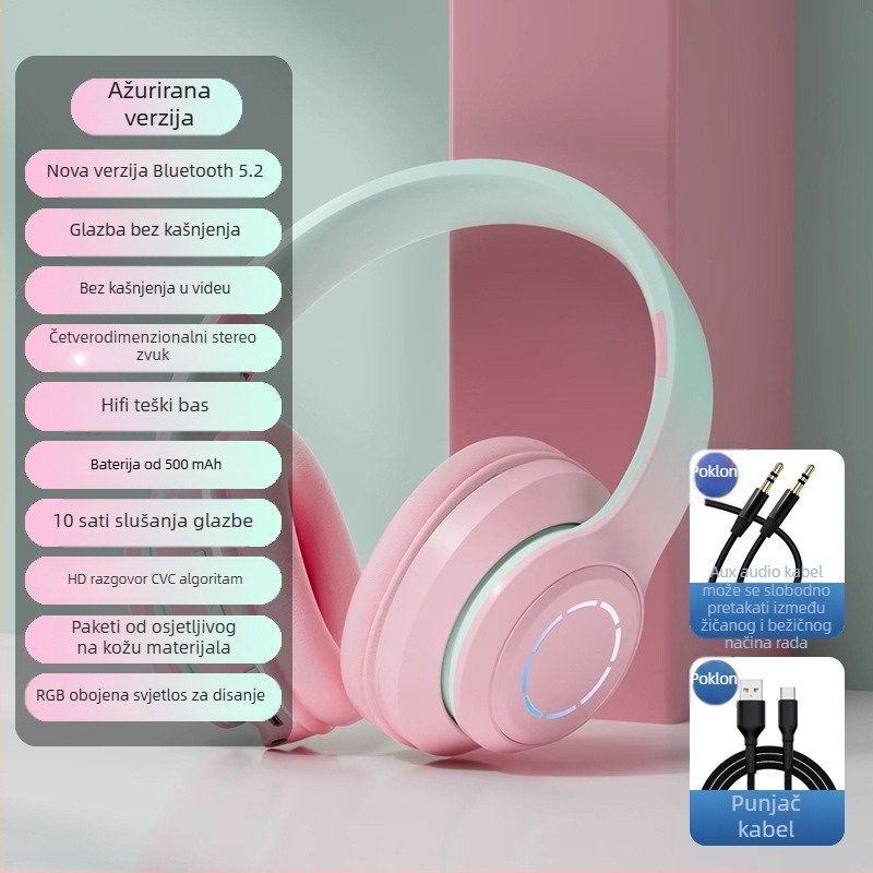 Nothing bežične slušalice za glavu s glasovnom upravom, Bluetooth 5.2 bez kašnjenja, sportski stil, trajanje baterije do 4 sata