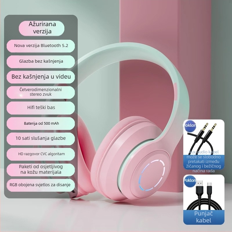 Nothing bežične slušalice za glavu s glasovnom upravom, Bluetooth 5.2 bez kašnjenja, sportski stil, trajanje baterije do 4 sata