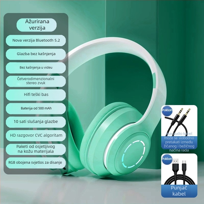 Nothing bežične slušalice za glavu s glasovnom upravom, Bluetooth 5.2 bez kašnjenja, sportski stil, trajanje baterije do 4 sata