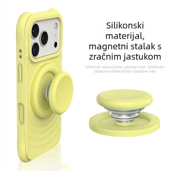 MagSafe magnetski usisni držač za telefon, minimalistički dizajn, silikoniziran dodir kože, prijenosni držač za jednoručno korištenje