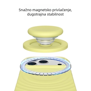 MagSafe magnetski usisni držač za telefon, minimalistički dizajn, silikoniziran dodir kože, prijenosni držač za jednoručno korištenje
