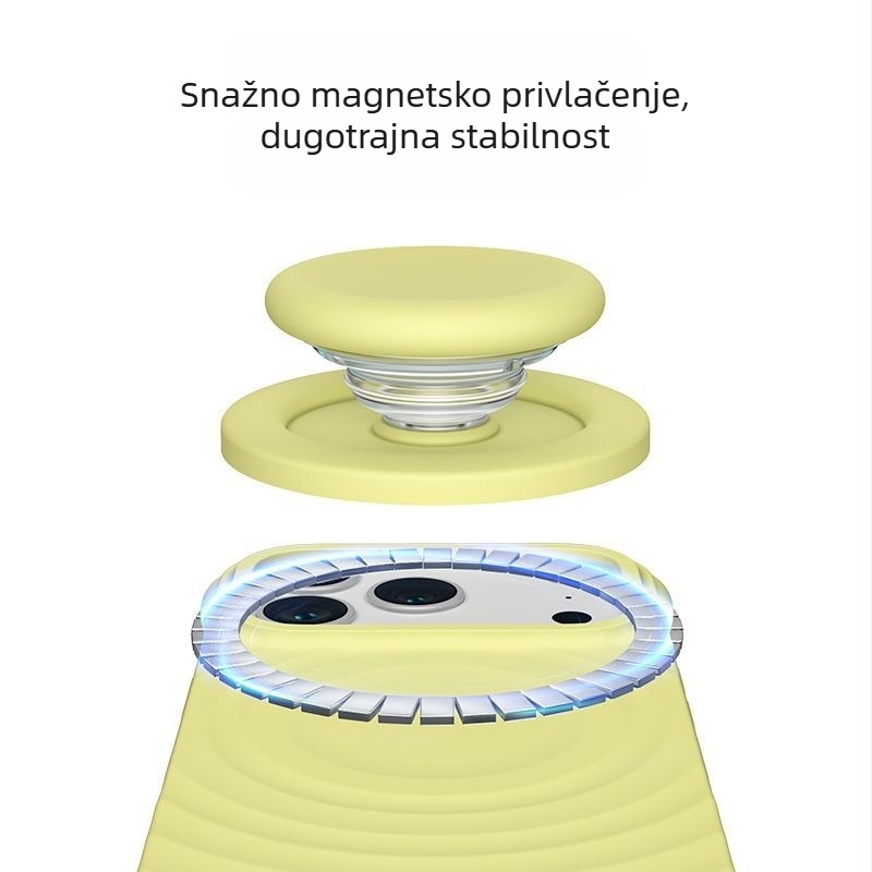 MagSafe magnetski usisni držač za telefon, minimalistički dizajn, silikoniziran dodir kože, prijenosni držač za jednoručno korištenje