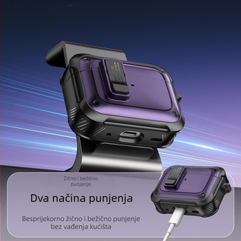 Zaštitni etui za AirPods Pro 2 i AirPods 4 — tvrdi kućište TPU+PC, magnetsko zatvaranje, ubrizgano oblikovanje
