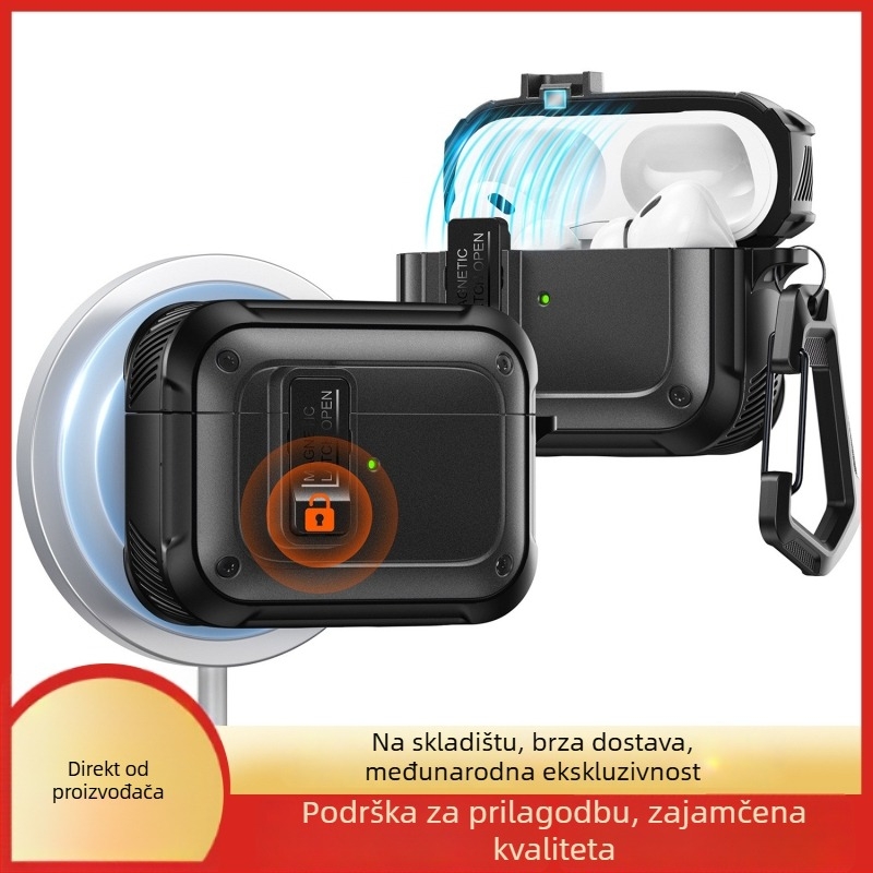 Zaštitni etui za AirPods Pro 2 i AirPods 4 — tvrdi kućište TPU+PC, magnetsko zatvaranje, ubrizgano oblikovanje