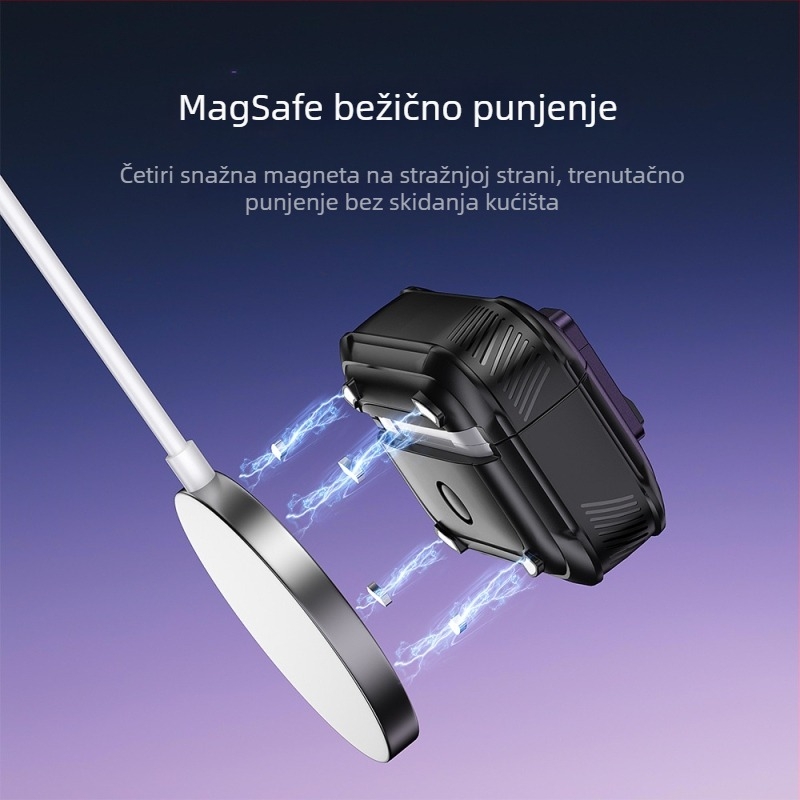 Zaštitni etui za AirPods Pro 2 i AirPods 4 — tvrdi kućište TPU+PC, magnetsko zatvaranje, ubrizgano oblikovanje