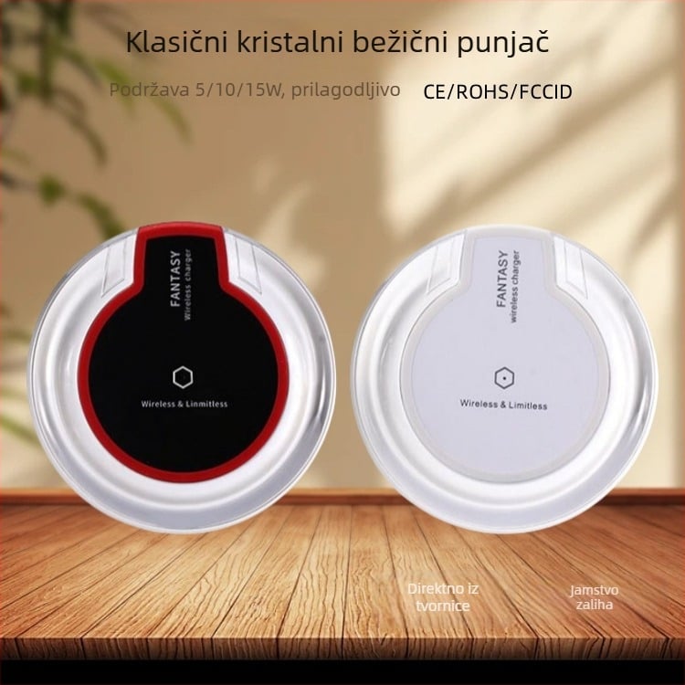 Stolni bežični punjač, 15W brzo punjenje, QC3.0, izlaz 2A