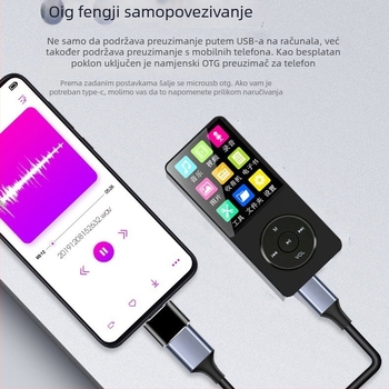 Studentska verzija kompaktni prijenosni MP3/MP4/MP5 player sa utorom za karticu i vanjskim zvučnikom