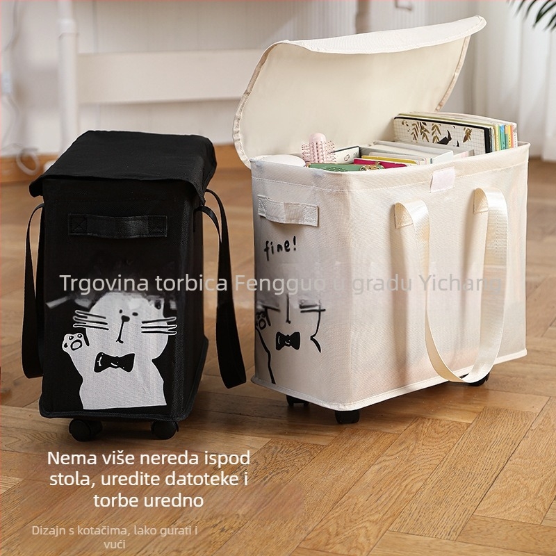 Kotačićima ispod stola košara za pohranu, 600D Oxford materijal, model zixun, crtani sladak stil